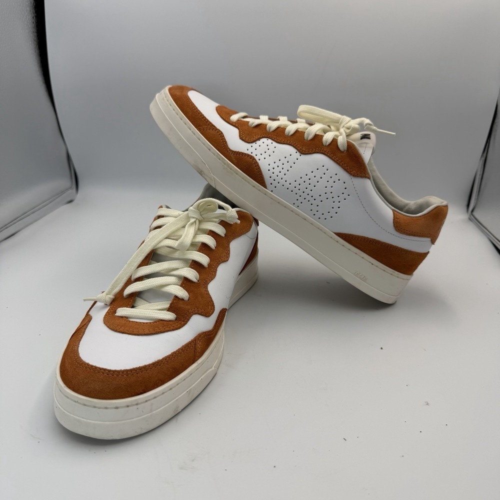 P448 Sneakers Men's White/ Sunset Suede Trim Size 43